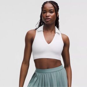 Outdoor Voices White V-Neck Crop Top